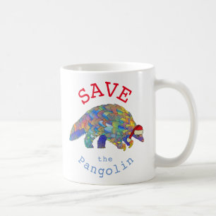 Rettet Pangoline süße Weihnachtsparole Kaffeetasse