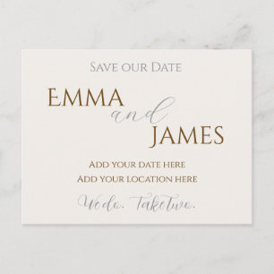 Rettet unser Date Postkarte minimalistisch & elega