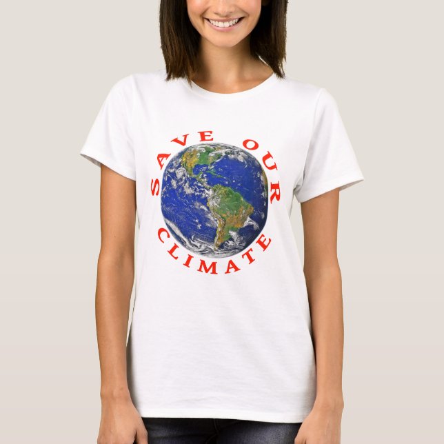 Rettet unser Klima mit der Erde T-Shirt (Vorderseite)