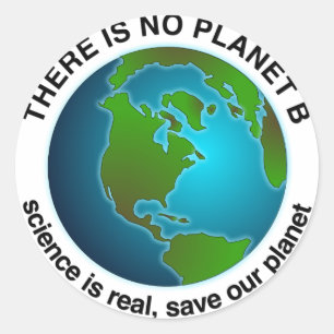 Rettet unseren Planeten   Es gibt keinen Planeten  Runder Aufkleber