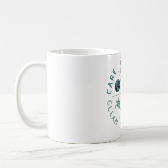 🌎💚 Rettet unseren Planeten 🌿 Kaffeetasse (Links)