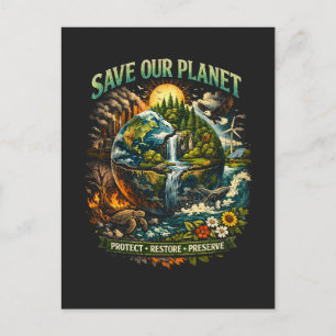 Rettet unseren Planeten Postkarte
