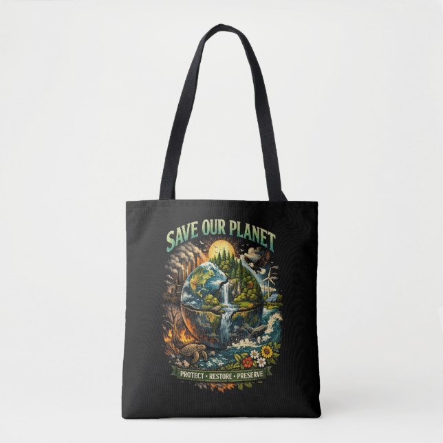Rettet unseren Planeten Tasche (Vorderseite)