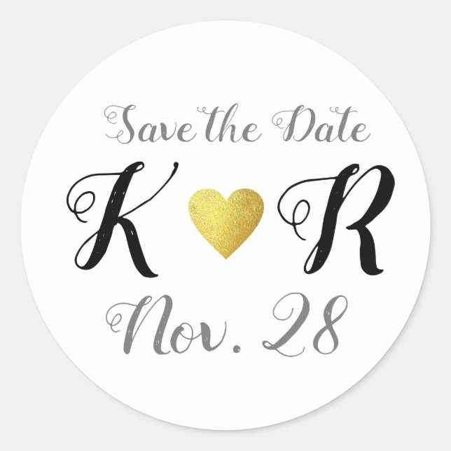 Rettetest Hochzeitmonogramm der Liebe Runder Aufkleber (Vorderseite)