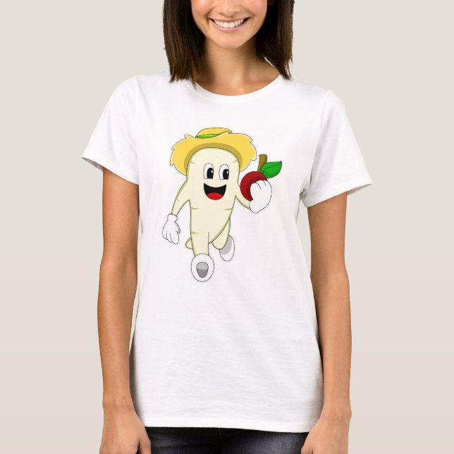 Rettich als Bauer mit Obst T-Shirt (Vorderseite)