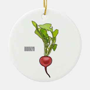 Rettich Cartoon-Illustration Keramik Ornament