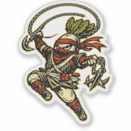 Rettich Rächer — Lustiger Daikon Ninja Scout Vinta Aufkleber