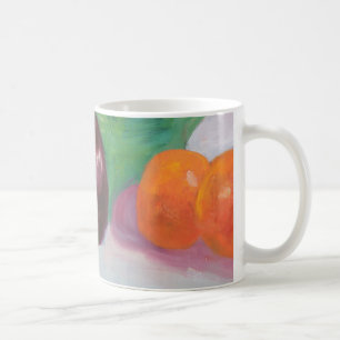 Rettiche Aubergine und Orangen Kaffeetasse