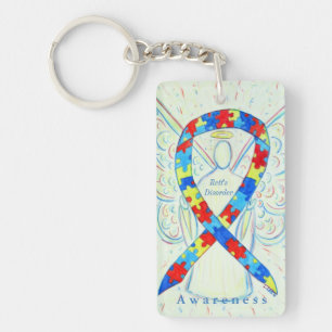 Rett's Disorder Angel Awareness Ribbon Schlüsselan Schlüsselanhänger