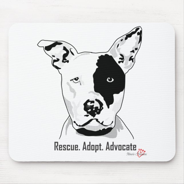Rettung. Adoptier. Advocate Mouse Pad Mousepad (Vorne)