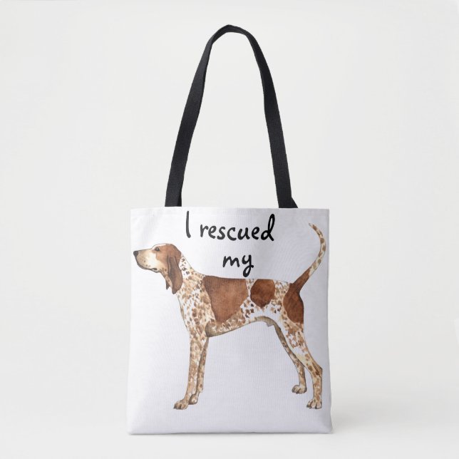 Rettung American English Coonhound Tasche (Vorderseite)