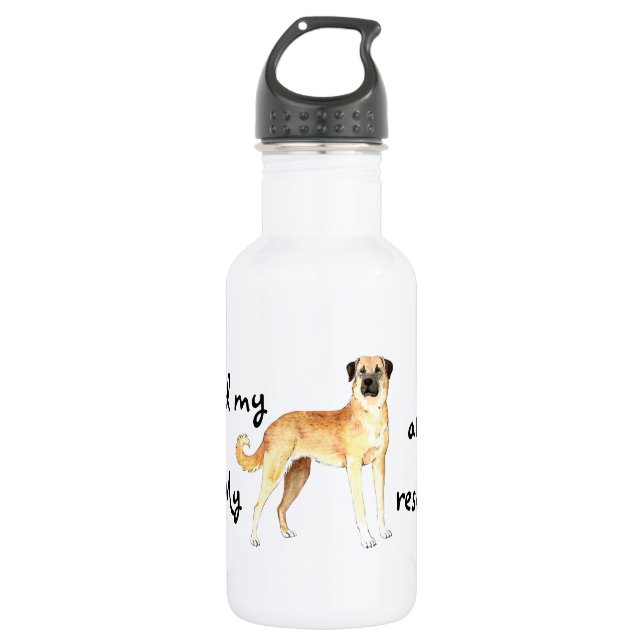 Rettung Anatolian Shepherd Dog Edelstahlflasche (Vorderseite)