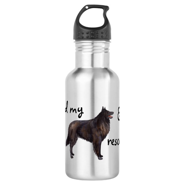 Rettung Belgiens Sheepdog Edelstahlflasche (Vorderseite)