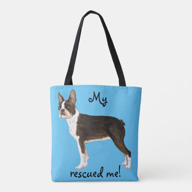 Rettung Boston Terrier Tote Bag Tasche (Rückseite)
