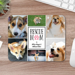 Rettung der Mama Rosa Paw Print Collage Mousepad