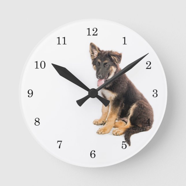 Rettung der Puppy Round Clock Runde Wanduhr (Vorderseite)