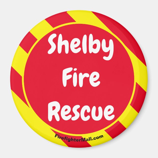 Rettung des Shelby Fire Rescue Rot/Gelb Magnet (Vorne)