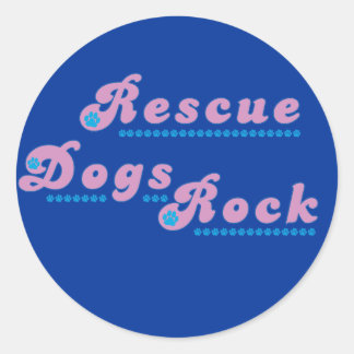 Rettung Dogs Rock Runder Aufkleber