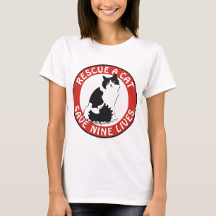 Rettung einer Katze, Rett neun Leben T-Shirt