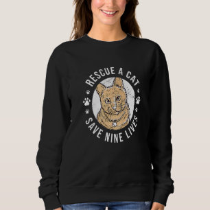 Rettung einer Katze Rettend neun lebende Katzen Be Sweatshirt