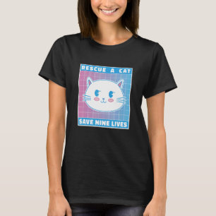 Rettung einer Katze Rettend neun lebende Katzen Be T-Shirt