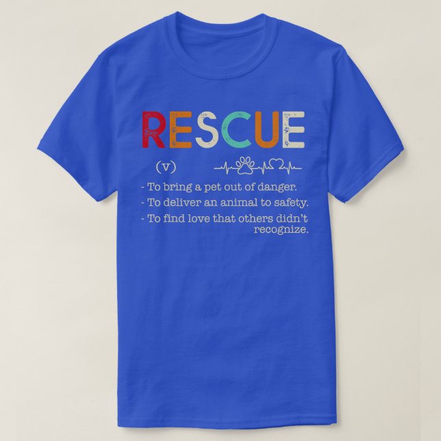 Rettung eines Haustieres aus der Gefahr T-Shirt (Design vorne)