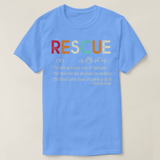 Rettung eines Haustieres aus der Gefahr T-Shirt (Design vorne)
