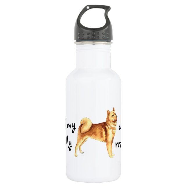 Rettung Finnisch Spitz Trinkflasche (Vorderseite)