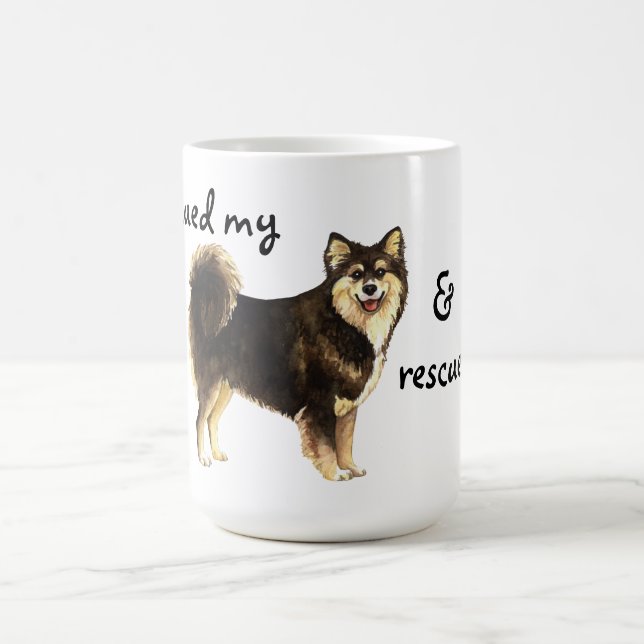 Rettung finnischen Lapphund Kaffeetasse (Mittel)