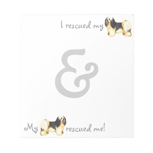 Rettung Havanese Notepad Notizblock (Vorderseite)