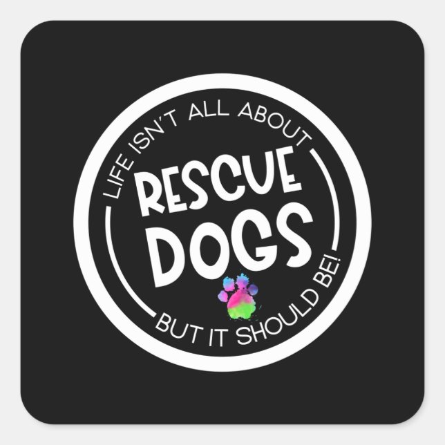 Rettung Hund Suche Hund Service Hundpfog Quadratischer Aufkleber (Vorderseite)