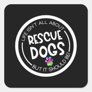 Rettung Hund Suche Hund Service Hundpfog Quadratischer Aufkleber