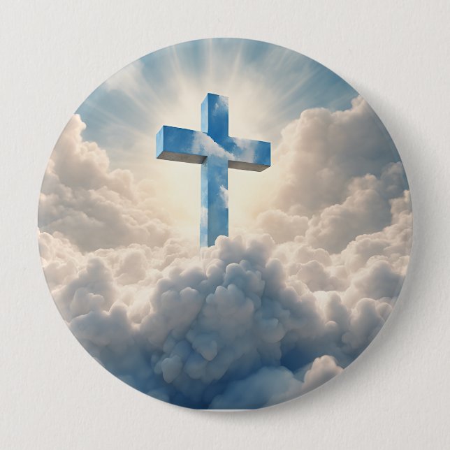 Rettung, Kreuz in den Wolken, Button (Vorderseite)