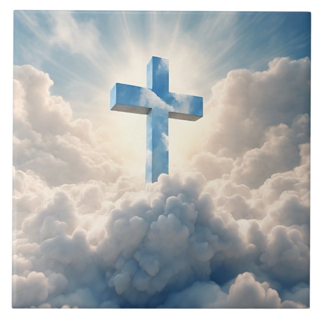 Rettung, Kreuz in den Wolken, Fliese (Vorderseite)