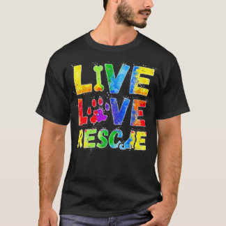 Rettung lebender Lieben mit einem Paw Dog Liebesge T-Shirt