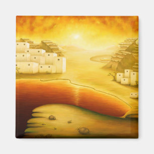 "Rettung" - Naher Osten, Orient Sonnenuntergangsma Magnet