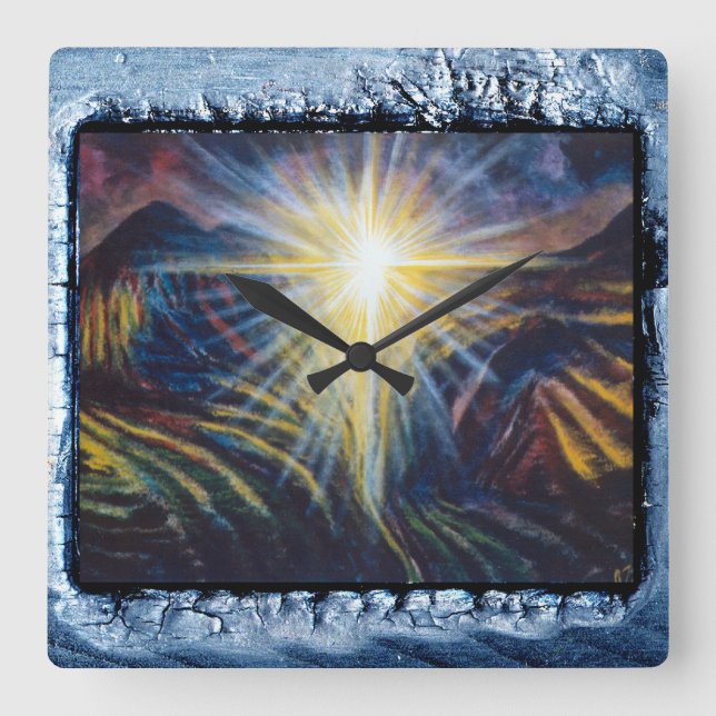 Rettung Quadratische Wanduhr (Vorderseite)