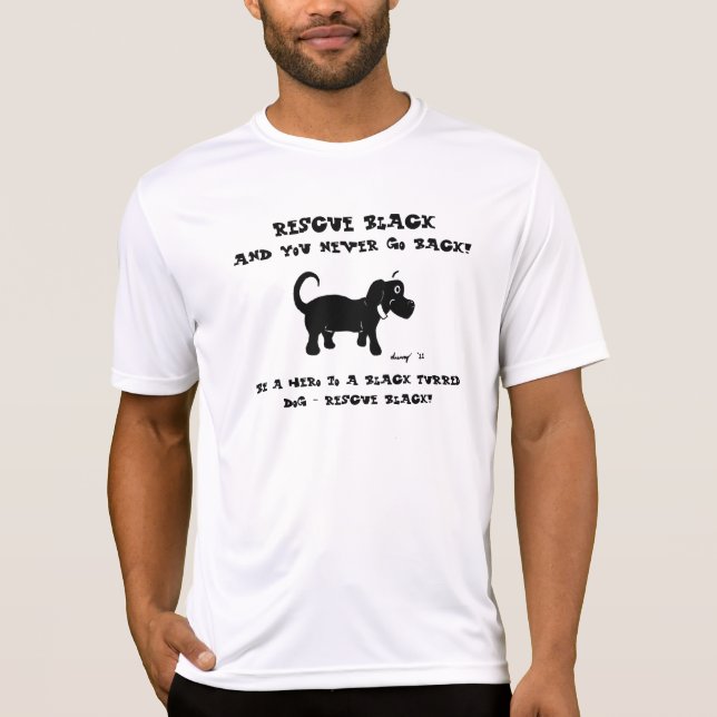 Rettung schwarzer Hunde Shirts (Vorderseite)