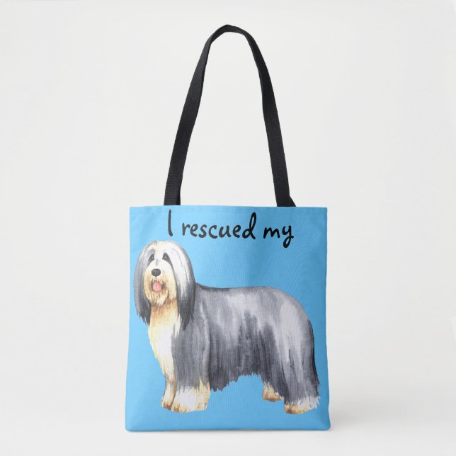 Rettung von Bartded Collie Tasche (Vorderseite)