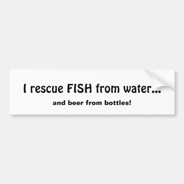 Rettung von Fischen aus Wasserbier aus Flaschen Sp Autoaufkleber (Vorne)