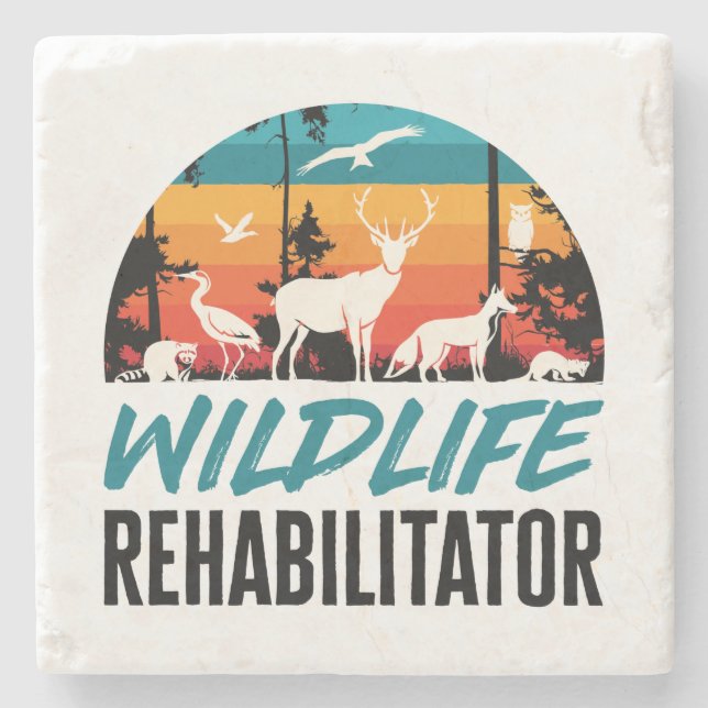 Rettung von Wildtieren Steinuntersetzer (Vorderseite)
