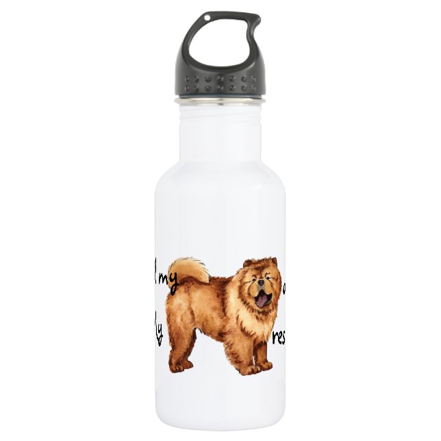 Rettungs-Chow Edelstahlflasche (Vorderseite)