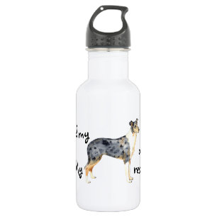 Rettungs-glatter Collie Edelstahlflasche
