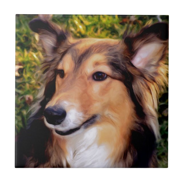 Rettungs-Hund Fliese (Vorderseite)