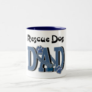 Rettungs-Hund-VATER Zweifarbige Tasse