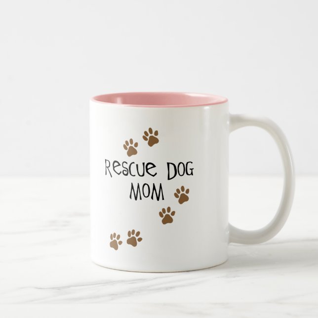 Rettungs-HundeMama Zweifarbige Tasse (Rechts)