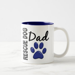 Rettungs-HundeVater 2 Zweifarbige Tasse