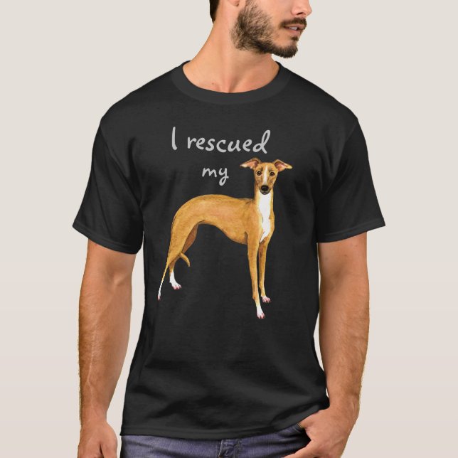Rettungs-italienischer Windhund T-Shirt (Vorderseite)