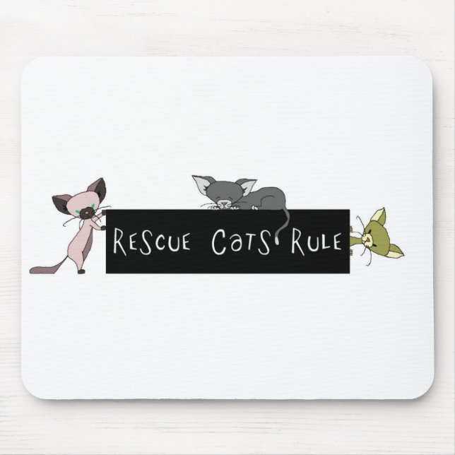 Rettungs-Katzen-Regel! Mousepad (Vorne)