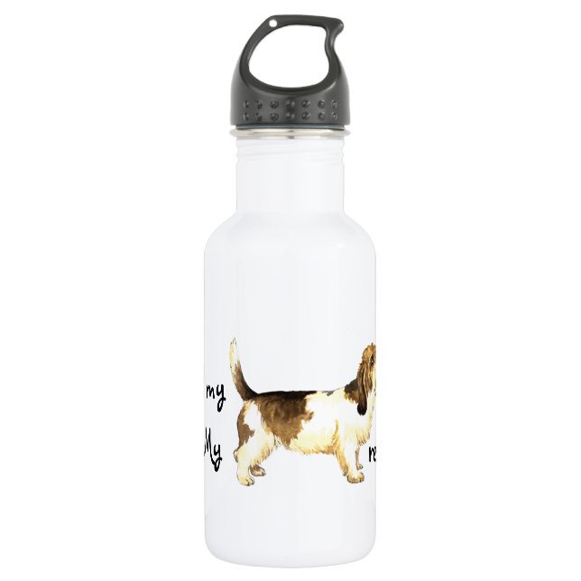 Rettungs-kleiner Dachshund Griffon Vendéen Trinkflasche (Vorderseite)